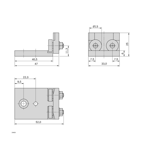 Sada pro válečkový dopravník, 3842558657 RB 2/UM 2, (1ks)