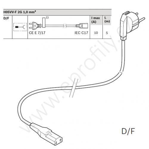 Síťový kabel, 3842559950, D/F, 5000 mm, (1ks)