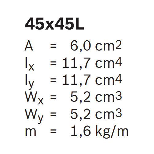 Hliníkový, konstrukční profil, 3842992425, 45x45L, Celá tyč