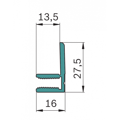 Hliníkový upínací profil 1S-N10, 3842993019, 1S-N10, 3000 mm, Celá tyč